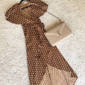 Vici Collection Midi polka dot dress